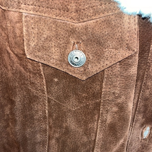 Wilsons Leather Brown Jacket with Cream Collar XXL - Picture 7 of 12